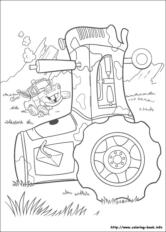 Plansa de colorat cu Cars pixar 150 58